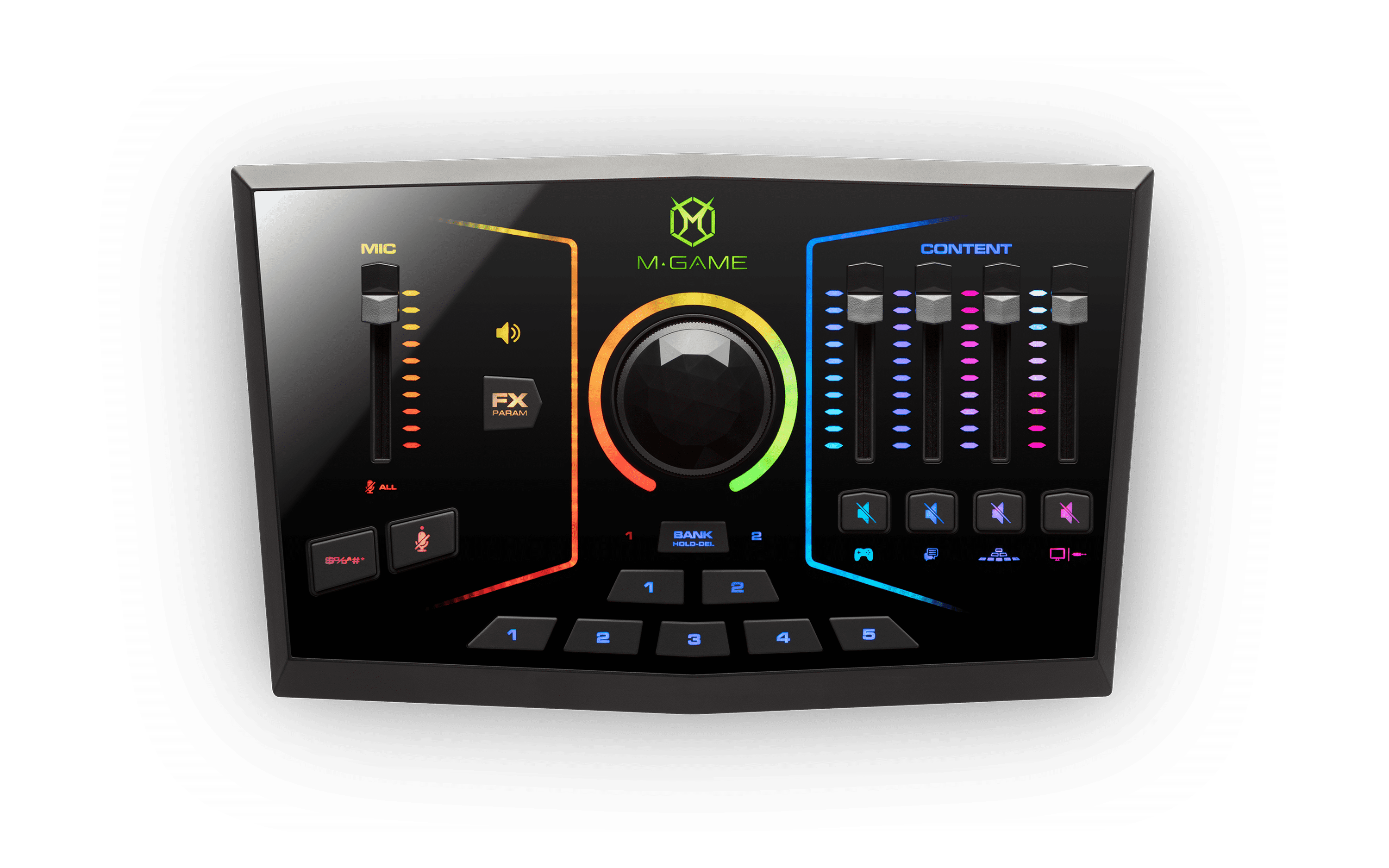 M-Game RGB Dual - Dual-USB Streaming Mixer/Interface with RGB LED Lighting, Voice Effects and Sampler