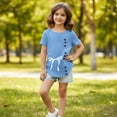 thumbnail image 2 of Ruyang Hawaiian Short Sleeve for Teen Girs Cotton Linen Cute Bow Graphic Round Neck T Shirt Summer Loose Soft Blouse T-Shirt, 2 of 7