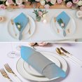 thumbnail image 2 of Blue Grey Ombre Cloth Napkins, Modern Gradient Abstract Art Washable and Reusable Dinner Napkins Set of 4, Table Napkin for Kitchen Party Birthday Wedding Hotel Housewarming 20"x20", 2 of 8