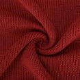 thumbnail image 7 of Herrnalise Womens 2024 Turtleneck Sweaters Cable Knit Long Sleeve Pullover Sweater Jumper Red,M, 7 of 7