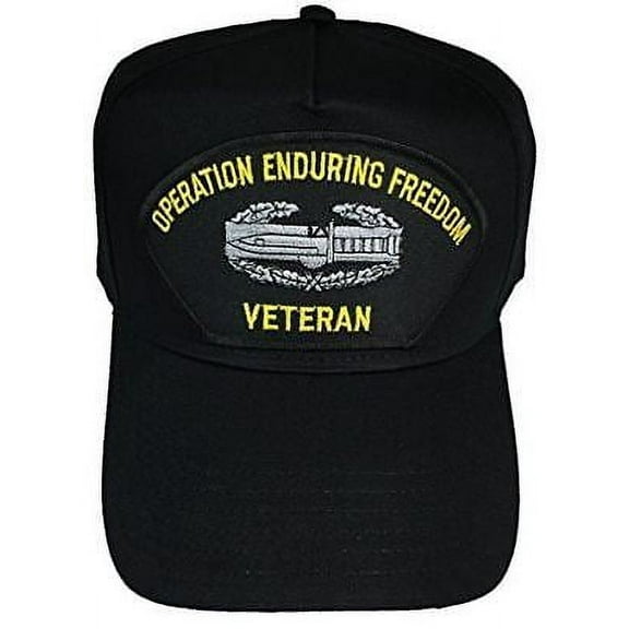 US ARMY OPERATION ENDURING FREEDOM VETERAN W/ COMBAT ACTION BADGE CAB HAT OEF