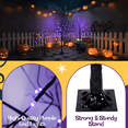 thumbnail image 3 of SDJPOI 3-Pack Halloween Lighted Tree Set - 4FT, 5FT, 6FT Black Spooky Trees with Purple LED Lights for Indoor Outdoor Decor, 3 of 7