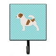 thumbnail image 1 of Jack Russell Terrier Porte-Laisse Ou Porte-Clés à Damier Bleu, 1 of 1