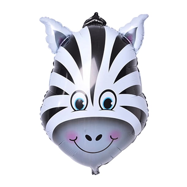 Billuyoard 1 pieza de globos de papel de aluminio de animales grandes, globo temático de fiesta destacado de cumpleaños, decoración de cebra, Tigre, Kits de decoración para fiestas No.02 Billuyoard HA002737-02