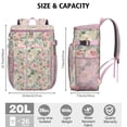 thumbnail image 3 of Travel Cooler Bag - Pioneer Flower Floral Print Pattern Camping Beer Cooler Backpack with Bottle Opener- Waterproof Insulated Picnic Backpacks - Cooler Bag for Beach, 3 of 6