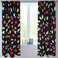 thumbnail image 5 of Kids Room Window Curtain 82 in x 63 in, Red and Black Bedroom Curtains for Kids Room Decor, 2 Panels 41 x 63 Living Room Cartoon Mouse Window Curtains for Girls and Boys, 5 of 5