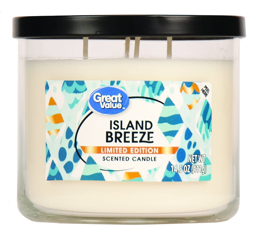 Great Value Limited Edition Island Breeze Candle, 14.5 Oz