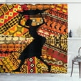 thumbnail image 1 of Ambesonne African Shower Curtain, Folk Patterns, 69"Wx75"L, Multicolor, 1 of 3
