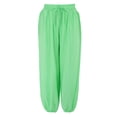thumbnail image 5 of Lroveb Palazzo Pants for Women,High Waisted Baggy Hippie Gypsy Boho Pants, Plus Size Solid Color Casual Loose Pants Yoga Trousers Green, 5 of 6