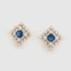 thumbnail image 3 of Aretes Dama Rombo Cristales Swarovski y Zafiro Oro 18K Lam dorado Unitalla, 3 of 7