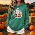 thumbnail image 2 of Jsaierl Halloween Sweatshirts Women Spooky Ghost Graphic Pullover Hoodies Soft Going Out Long Sleeve Sweater Tops Halloween Costumes, Sizes S-2XL, 2 of 6