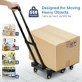 thumbnail image 4 of Folding Hand Truck, Heavy Duty Dolly Cart for Moving, 550 LBS Hand Truck With 6 Wheels & 2 Ropes for Luggage, Moving, Shopping, Office Use, 4 of 7