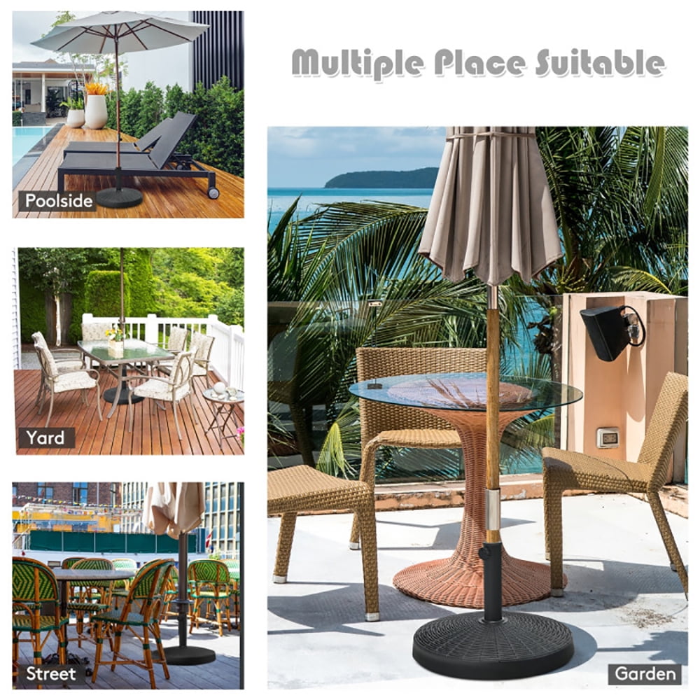 Aimee Lii 49 LBS Patio Resin Umbrella Base Stand for Outdoor, Patio Umbrella Stand