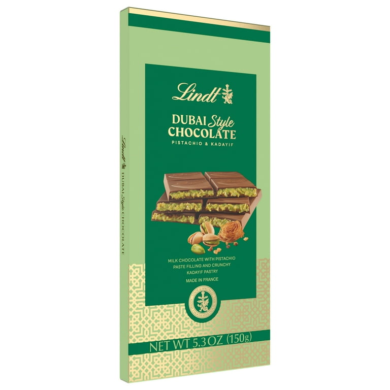 Lindt Dubai Style Milk Chocolate Candy with Pistachio & Kadayif