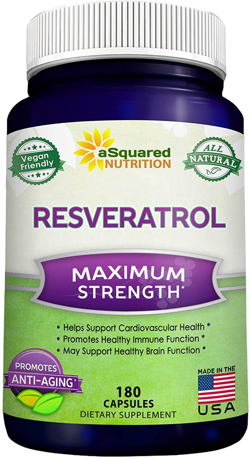 aSquared Nutrition 100 Pure Resveratrol 1000mg Per Serving Max