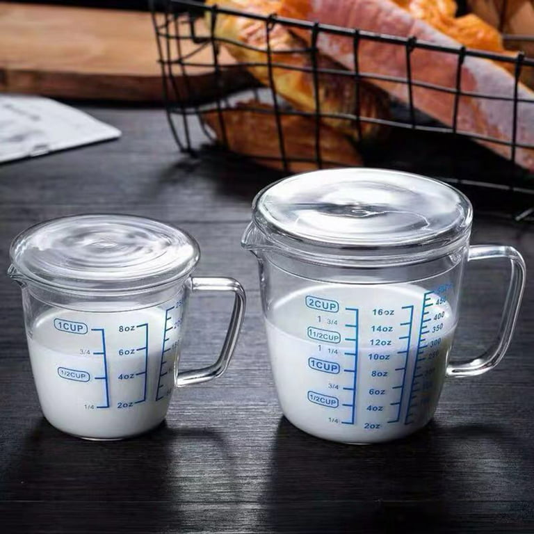 DS. Distinctive Style 120 Milliliter Measuring Cup 2 Pieces Shot Glass Measuring Cup with 4 Kinds of Measuring Scale for Small Amount Liquid (120 ml)