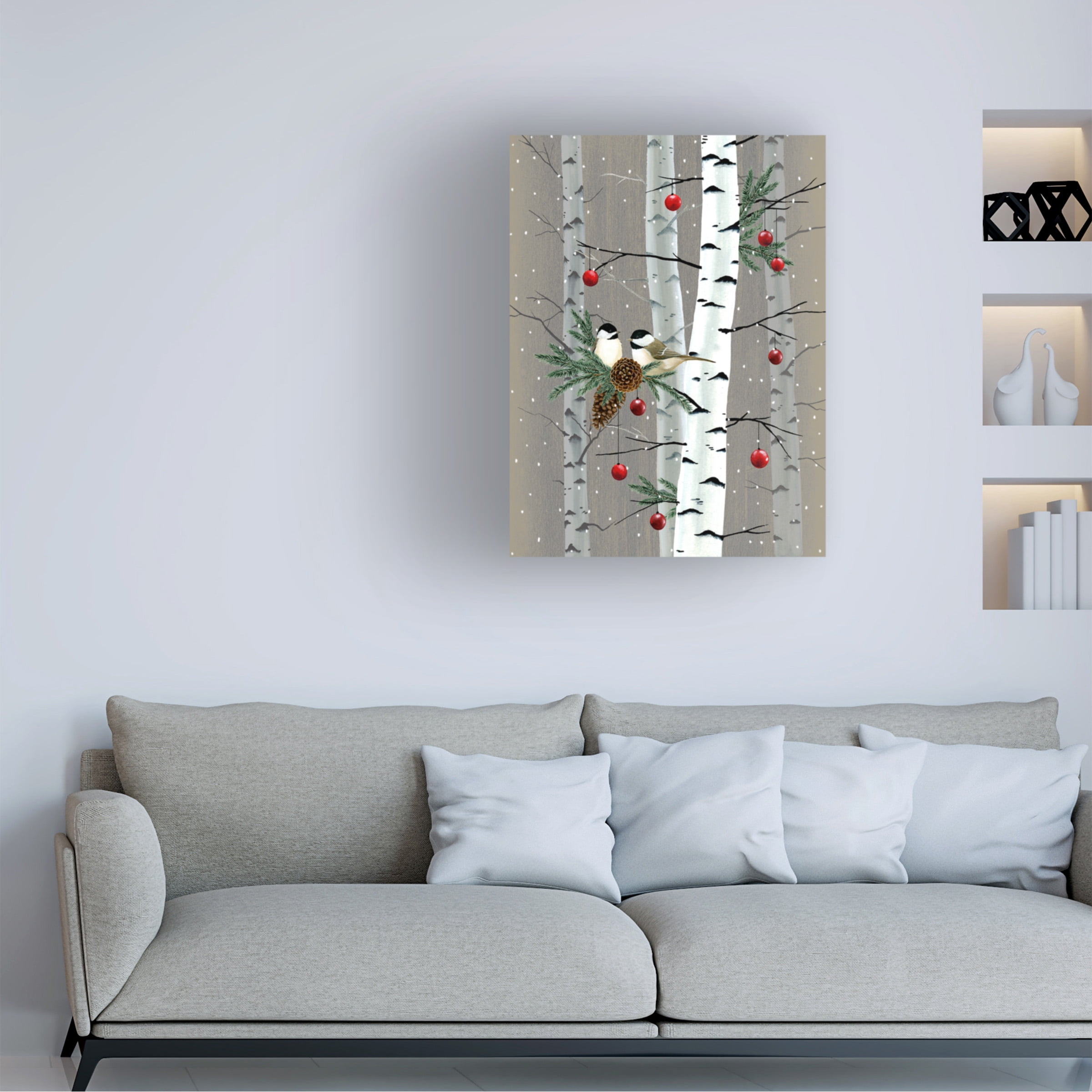 Grace Popp 'Birch Birds II' Canvas Art