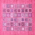 thumbnail image 1 of Ahgly Company Indoor Square Abstract Pink Modern Area Rugs, 4' Square, 1 of 4