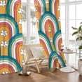thumbnail image 3 of Cortinas XFLINGBAO Arcoíris Boho Floral 213x132 cm Juego de 2, 3 of 6