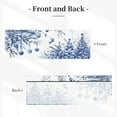 thumbnail image 7 of Christmas Tree Kitchen Valance Curtains Blue and White Chinoiserie Xmas Valence Curtain Winter Windows Treatments Rod Pocket for Bedroom Bathroom Decor 18x54 Inch, 7 of 7