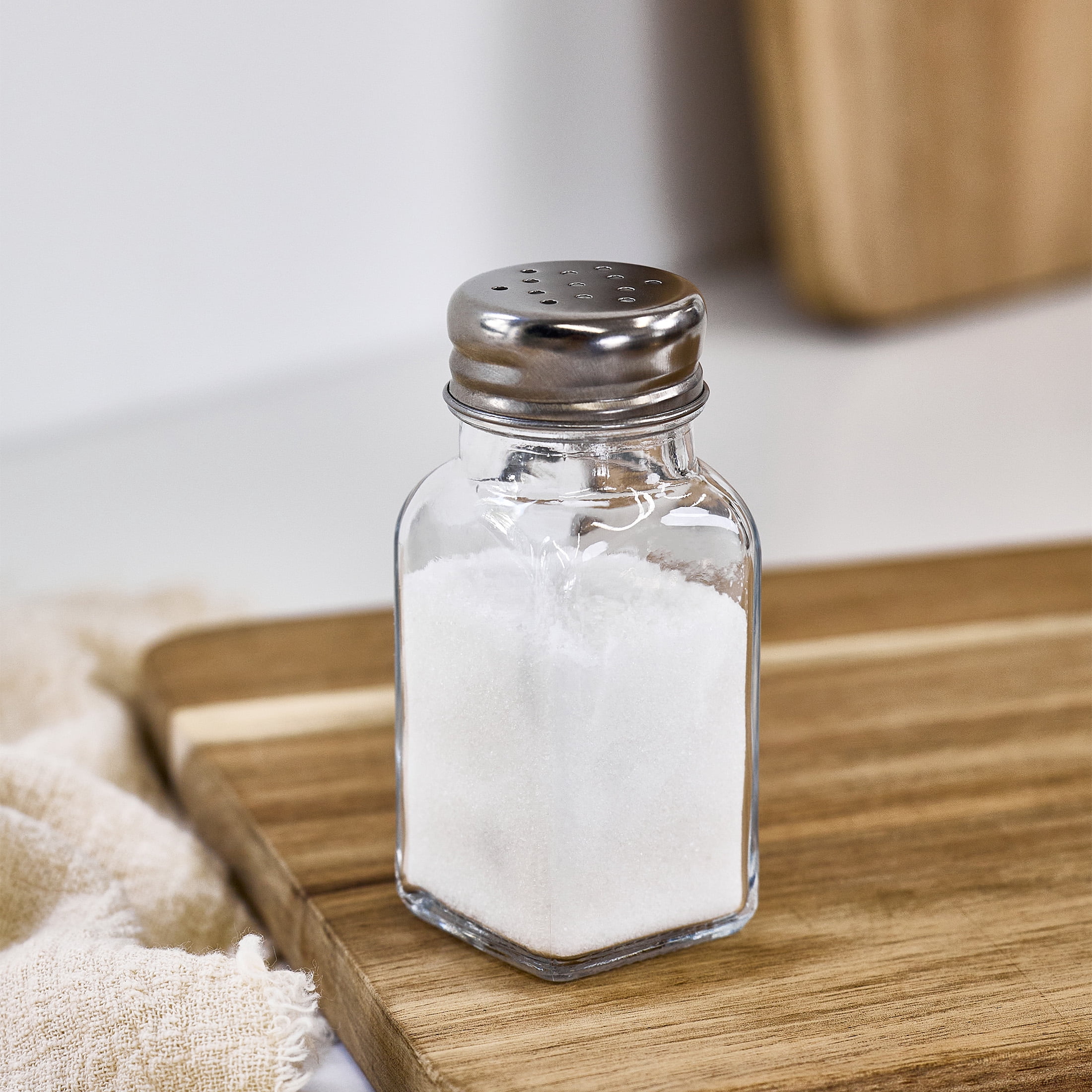 Mainstays Glass Salt & Pepper Shakers, 2-Piece Set, 3 oz