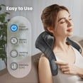 thumbnail image 4 of Cordless Neck Shoulder Massager with Heat, Shiatsu Back Massager for Pain Deep Tissue, 4D Kneading Massager for Neck Shoulder, Gifts for Mom/Dad, 4 of 8