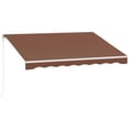 thumbnail image 1 of Auvent Rétractable Électrique 10 Pieds x 8 Pieds, Auvent Pare-Soleil Motorisé avec Télécommande et Manivelle Manuelle, Polyester PU Résistant aux UV, Cadre en Aluminium, Café pour Terrasse, Patio, Balcon, Cour, 1 of 7
