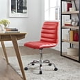 thumbnail image 4 of Scranton & Co Modern Mid Back Armless Swivel Office Chair in Red, 4 of 4