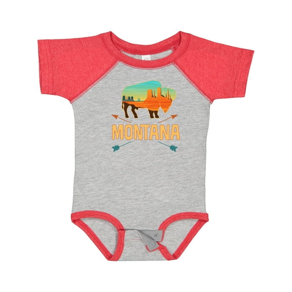 Inktastic Montana Gift Buffalo Silhouette Boys or Girls Baby Bodysuit