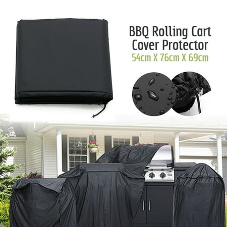 BBQ Gas Grill Cover Heavy Duty Weber Waterproof Barbeque Pro Grills Outdoor Covers High Quality Weather Dust Resistant Portable Weber Q 200 Series Compatible Large -21 X 30