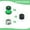 Green, variant on Skateboard Shock-Absorber Set Pu Rubber Colorful Top Bottom Bush Washers 90A Hard Longboard Pivot Tube Accessories Cups Orange Fangkenuo