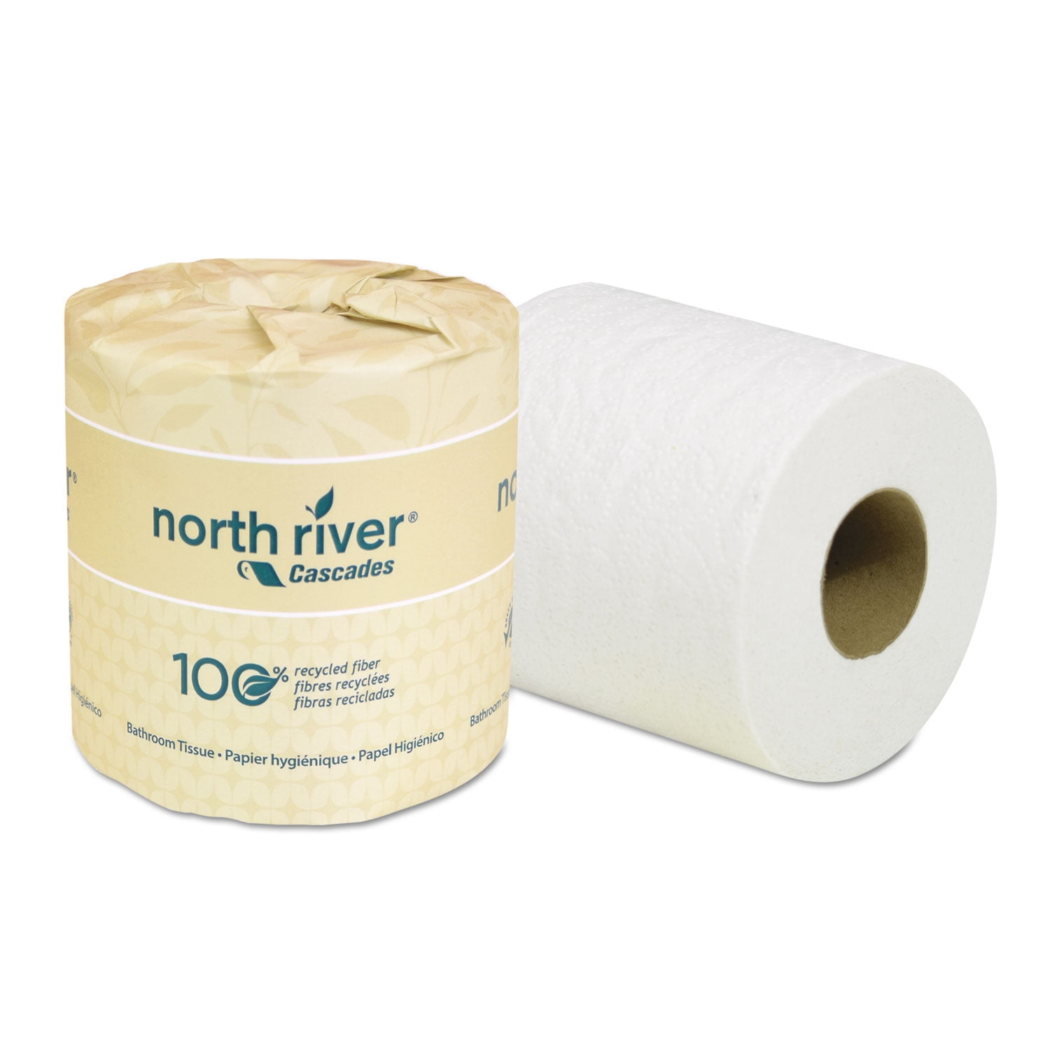 White 500/Roll Cascades PRO Select Standard Bath Tissue 2-Ply 48/Carton 4 1/4 x 4.1 