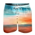 thumbnail image 4 of zfhfof Men's Hawaiian Shorts Summer Vacation Beach Shorts for Men Elastic Waist Drawstring Shorts with Pockets, 4 of 4