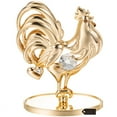 thumbnail image 2 of Matashi 24K Gold Plated Crystal Studded Rooster Ornament with Clear Crystals, 2 of 8