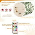 thumbnail image 5 of Yayeee Flameless Candles with Remote Flickering Battery Operated Multi Color Changing, Green Floral, 5 of 7