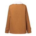 thumbnail image 4 of Pntutb Mujer Tallas grandes Invierno Cálido Compuesto Felpa Botón Solapas Chaqueta Outwear Abrigo Pntutb Pntutb-1634, 4 of 7
