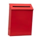 thumbnail image 1 of Buzón de pared con tapa para periódicos, decorativo, de metal. Rojo, 1 of 9