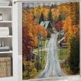 thumbnail image 6 of Autua Fall Foliage Shower Curtain 100% Polyester Home Bathroom Decoration with Hooks 36"x72, 6 of 7