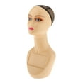 thumbnail image 3 of Cabeza de Maniquí Femenino con Tapa de Red Altura 48 Cm Multipropósito Ligero Pero Resistente Realista para Hacer Exhibiciones, Peinados, Anteojos, Co , Estilo un Estilo A, 3 of 8
