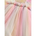 thumbnail image 6 of Infant Girls Rompers Dress Embroidery Butterfly Wing Fly Sleeve Rainbow Color Tulle Skirt Hem Jumpsuits, 6 of 8