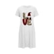thumbnail image 5 of Camisón corto de talla grande para mujer, camisón de manga corta con estampado de pecho a la moda, camisón para mujer, 5 of 5