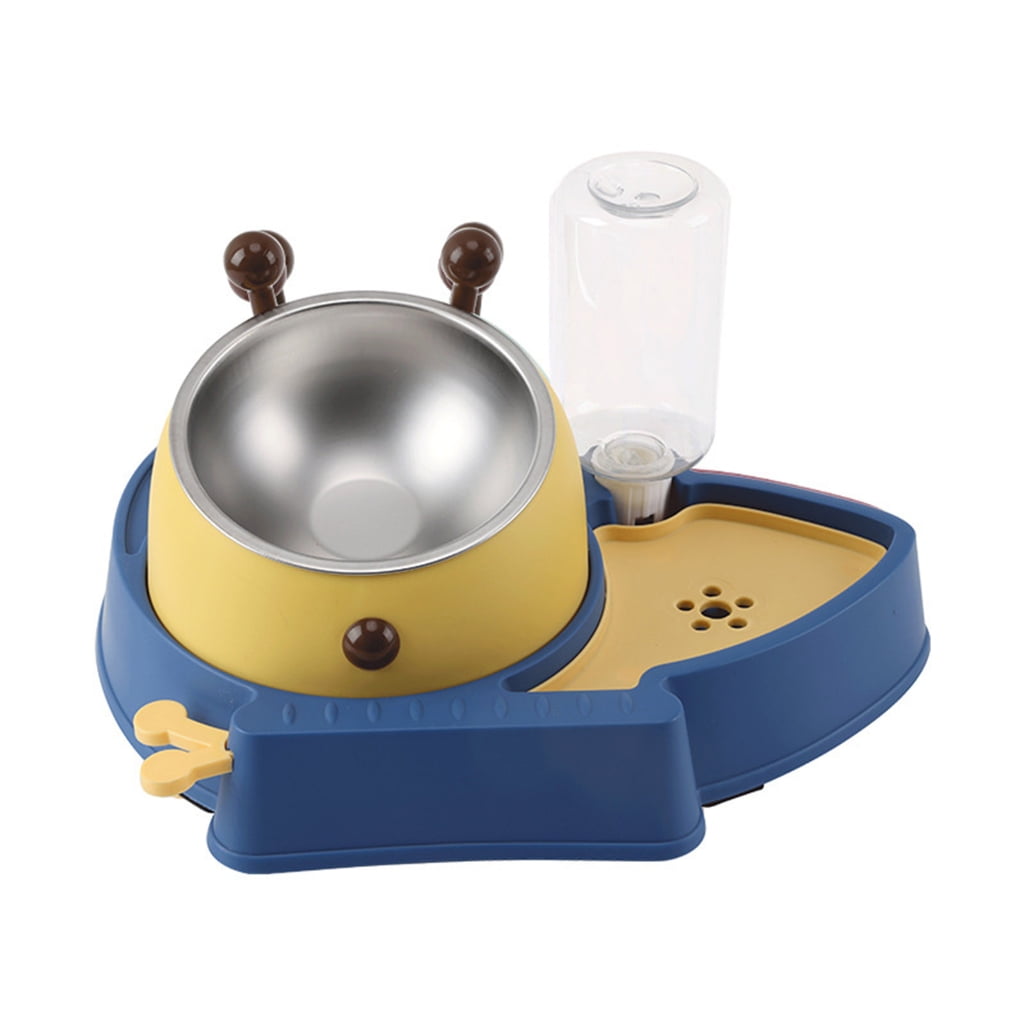 3 in 1 Dog Feeder Set Tilted Posture for Food Bowl Anti-Vomiting Raised Bowls with Water Dispenser Easy to Disassemb