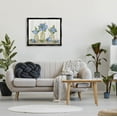 thumbnail image 2 of Stupell Industries Blue Geranium Flower Vases Graphic Art Jet Black Floating Framed Canvas Print Wall Art, Design by Annie LaPoint, 2 of 6