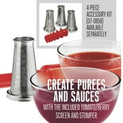 Weston Metal Tomato Press and Sauce Maker, Metal Tomato Strainer with 1 Gallon Hopper