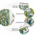 thumbnail image 3 of Green Leaves Bathroom Shower Curtains with 12 Hooks Polyester Waterproof Shower Curtain for Stalls and Bathtubs Stained Glass Chic Botanical Branches Decorative Bathroom Privacy Curtain 72x84 Inches, 3 of 9