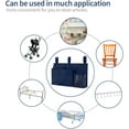 thumbnail image 2 of Manss 8 Pockets Bedside Storage Organizer, Bunk Loft Bed Side Caddy with Adjustable Strap Buckles, College Dorm Bed Hanging Basket for Dorm, Loft, Hospital (Navy Blue), 2 of 8