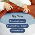thumbnail image 7 of CGK Linens 6-Piece Extra Deep Pocket Sheet Set With Extra Matching Pillowcases - King Size Bed Sheets Fits 18"-24" Mattresses, Terracotta, 7 of 7