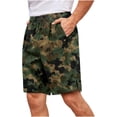 thumbnail image 5 of Mens Shorts Casual Camouflage Printed Hiking Casual Athletic Shorts Built-in Drawstring Knee-Length Outdoors Gym Shorts with Pocket, 5 of 6