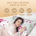 thumbnail image 6 of Naloa Lilies Flowers Body Pillow Cover, Pillowcases with Hidden Zipper Breathable Long Pillow Case (Pillows are not included,20x54 inch), 6 of 7