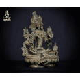 thumbnail image 3 of Brass Tara statue, 15 CM Tara Statue, Tara devi Statue, Meditation female compassion buddha Diety, Gift Meditation- Tara healing idol., 3 of 4